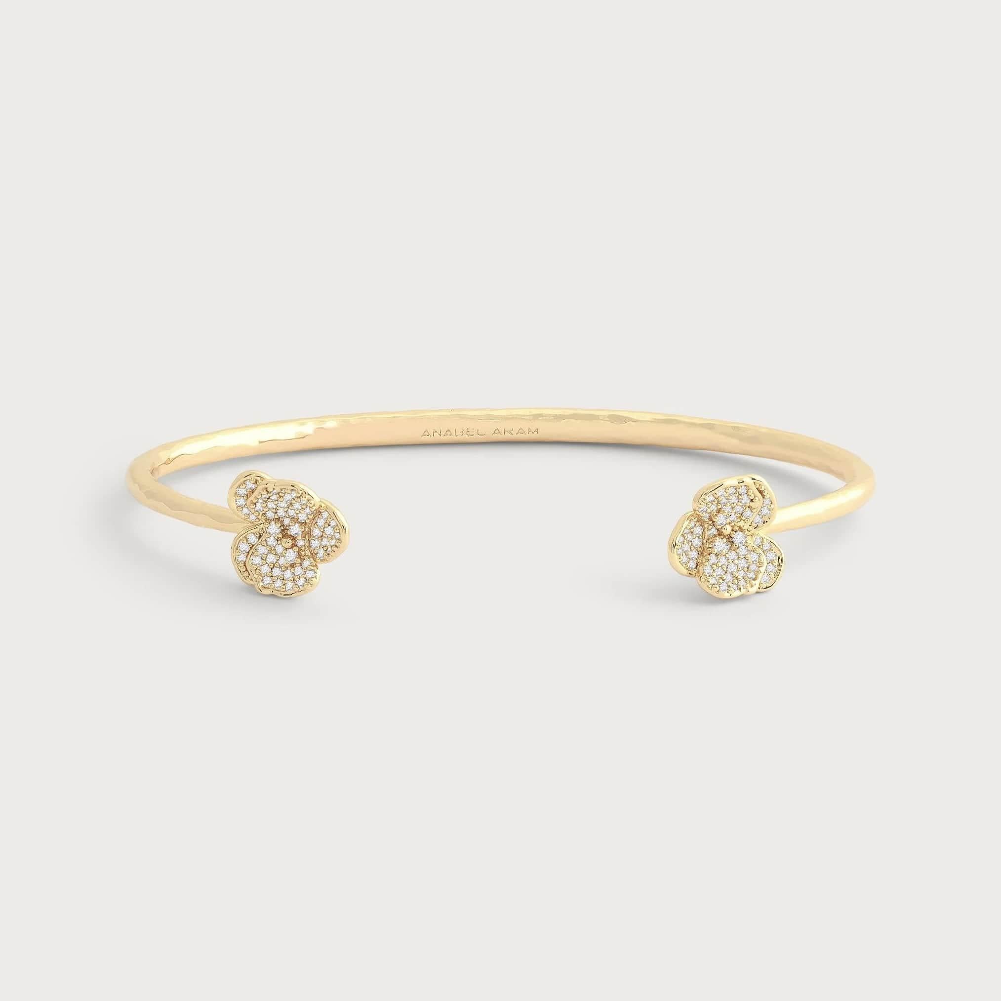 Orchid White Pavé Bangle | Anabel Aram